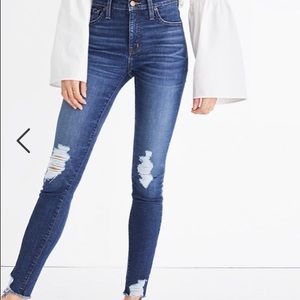 Madewell 9" High-Rise Skinny Jeans Destructed
